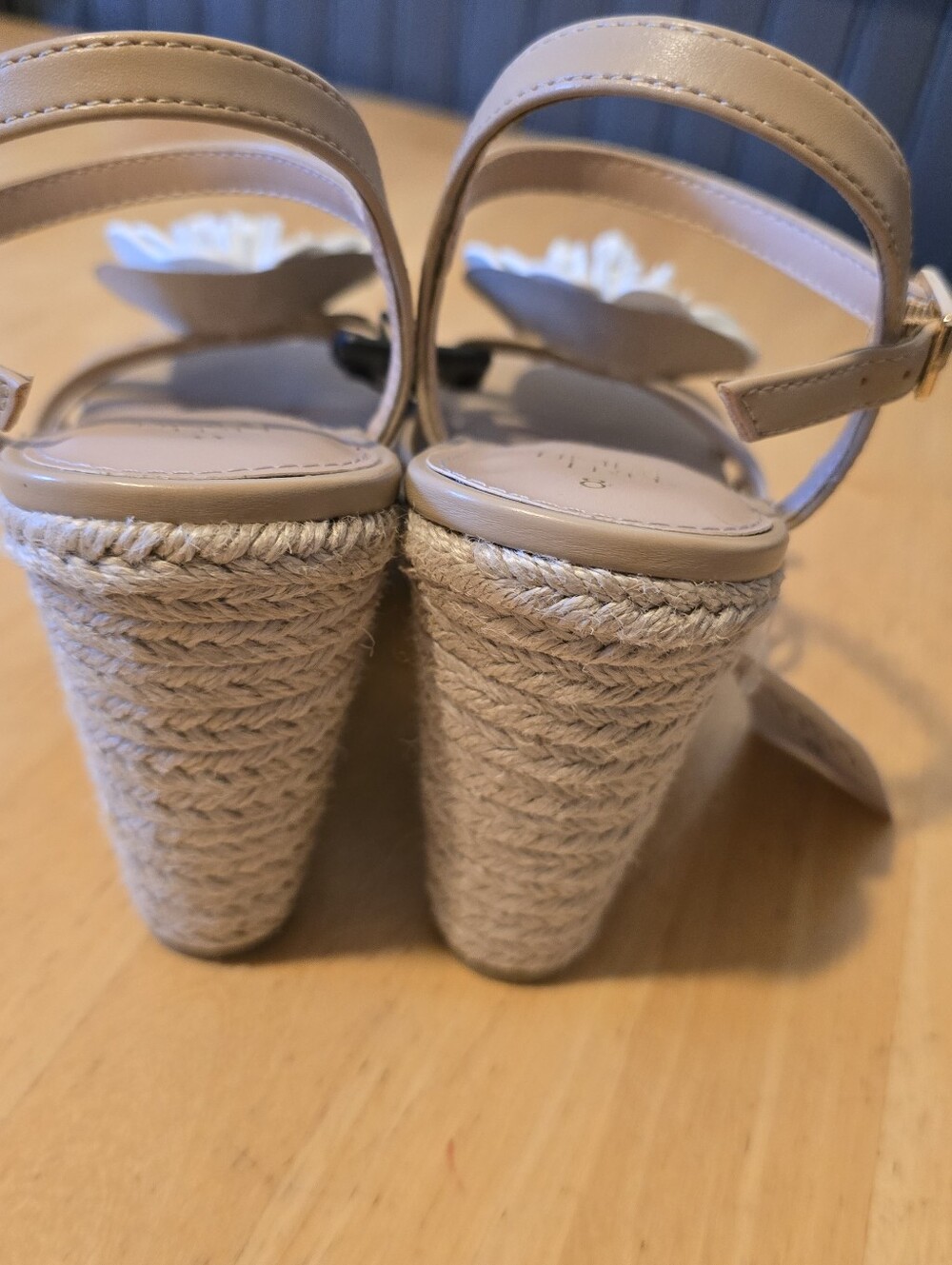 Time and Tru Floral‎ Espadrille Wedge Sandals Size 8 NWT Ankle Strap - Picture 3 of 7